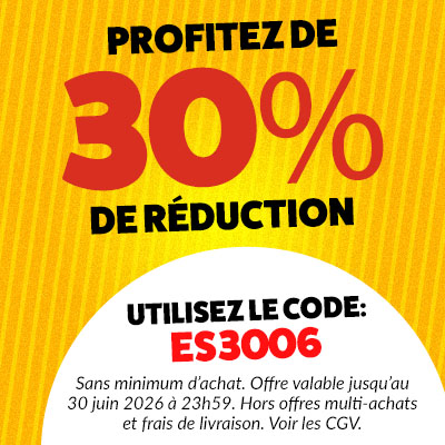 30 % de réduction le code ES3006. Jusqu'au 30 juin, 23h59.